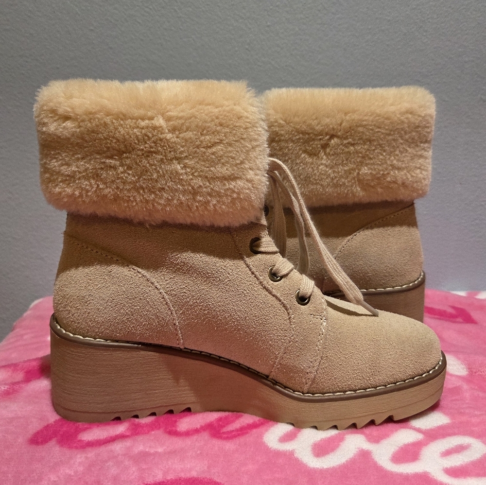 Style & Co Women's Iggyy Lace-Up Wedge Boots, Size 6M - Picture 6 of 9